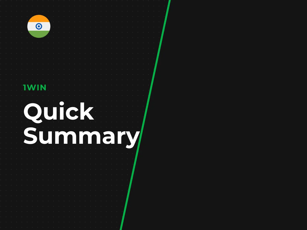 Quick Summary. - 1win bet is